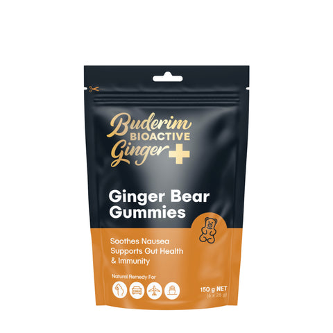 Buderim Bioactive Ginger Bear Gummies Travel Pack