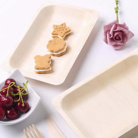 Wood Plates Medium Rectangle